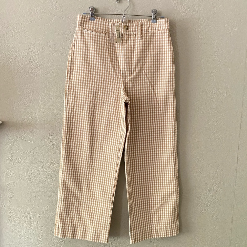 Madewell Slim Emmett Wide-Leg Pant in Gingham - Picture 4 of 8